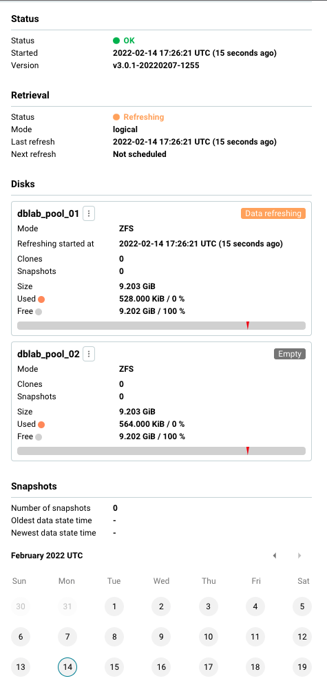 Instance status