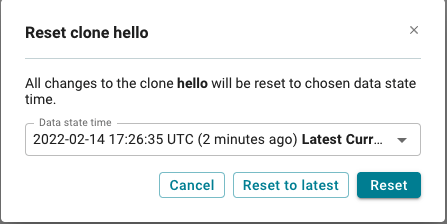 Reset clone